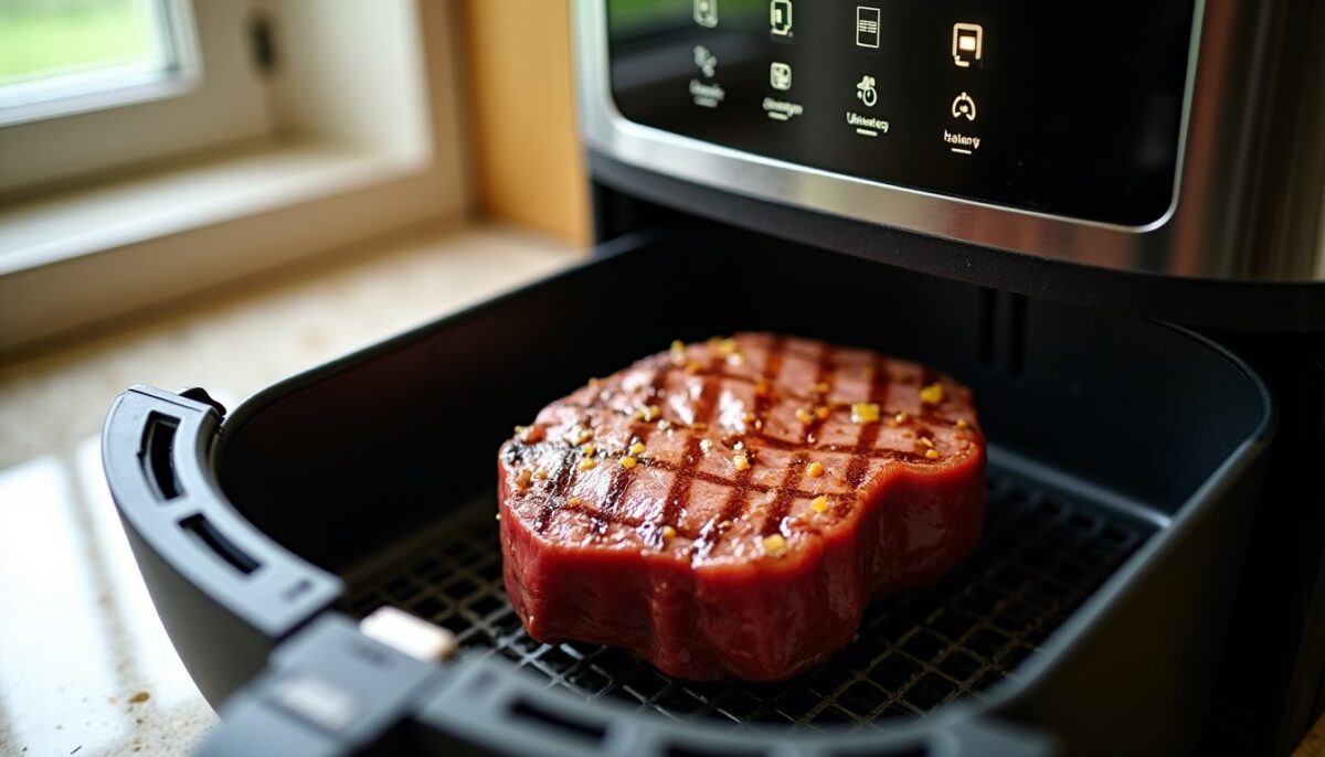 Steak haché surgelé au air fryer : la méthode express pour une cuisson parfaite Steak haché surgelé au air fryer : la méthode express pour une cuisson parfaite