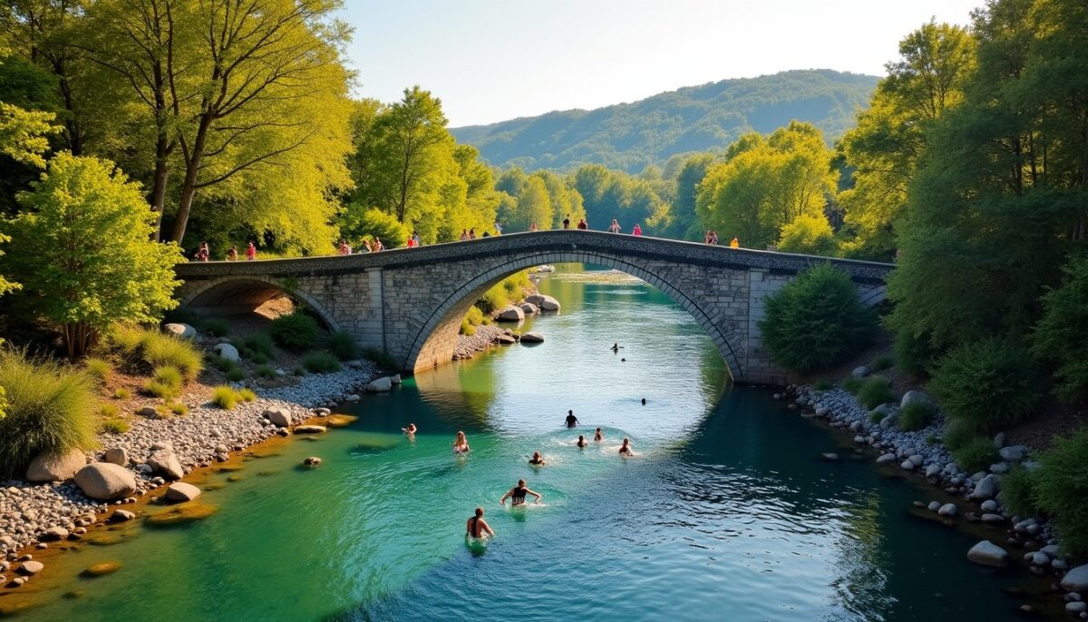Le Pont de la Cerise à Gilette : un havre de baignade, randonnée et immersion en pleine nature